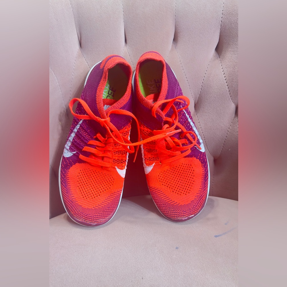 Nike Free Flyknit 4.0 in Orange and Purple